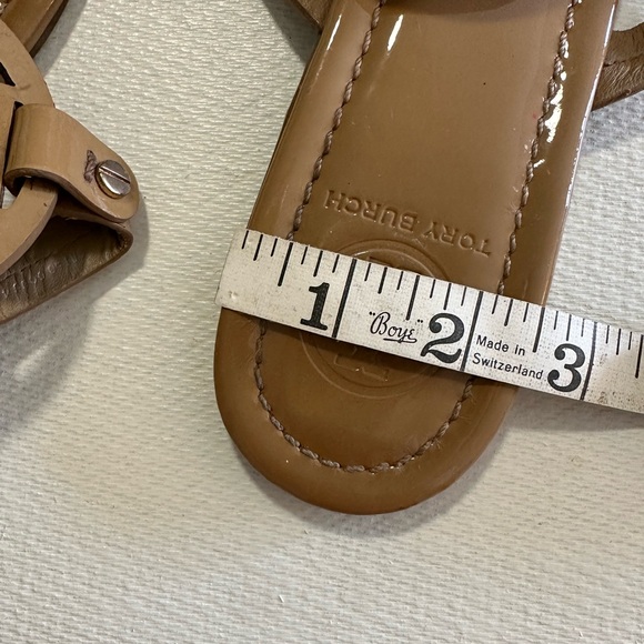 Tory Burch Miller Patent Sandals in Tan Size 9 VGUC - Picture 16 of 16